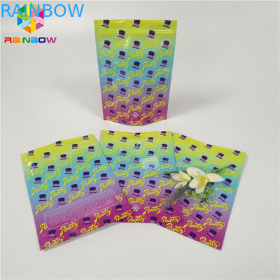 習慣1oz 3.5gホイルの袋の包装の臭いの証拠の雑草包装袋の光沢のある表面