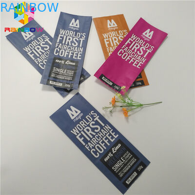 クォードのシール弁が付いている側面のガセットのコーヒー バッグを包む無光沢の終了するホイルの袋