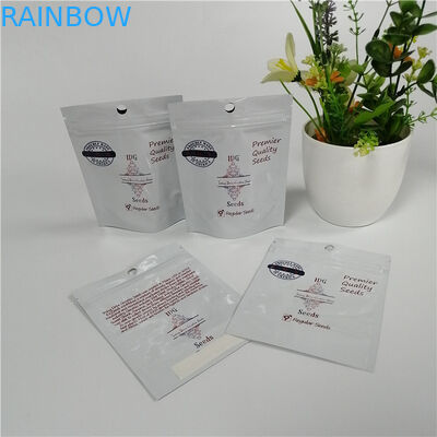 自己の立場の雑草の種のプラスチックZiplockは習慣によって印刷されるマットの黒ホイルの袋を袋に入れます