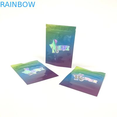 生物分解性の3側面のシールの袋の草の香の小さい磨き粉のジップ ロック式のプラスチックRuntzの雑草の種袋