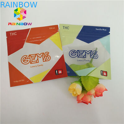 ジッパーとのポリ袋3の側面によって密封される習慣を包む再生利用できる草の香