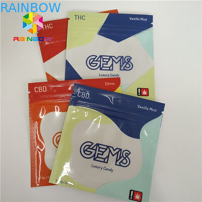 ジッパーとのポリ袋3の側面によって密封される習慣を包む再生利用できる草の香