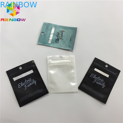 ジップ ロック式明確な前部プラスチック マイラーはUSBケーブルのための袋3の側面のシールを立てます