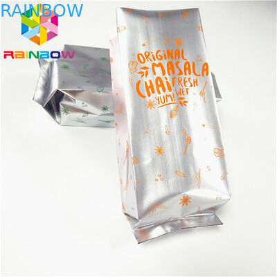 側面のガセットのヒート シールの真空の大きさの茶弁袋を包む薄板にされたプラスチック袋