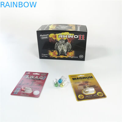 医学の使用法のまめカード包装のサイ11のマグナムびん24k 3Dカード目録プラスチック包装