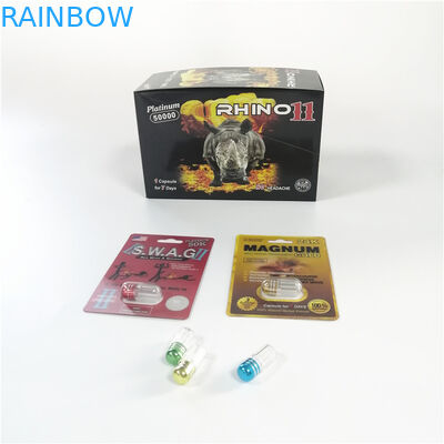 ブラック パンサーのまめの包装の丸薬紙箱3Dの効果の性の丸薬サイ69 9000