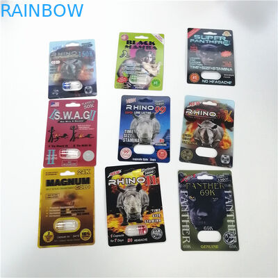 Premizenは男性の強化の丸薬のために包む3Dカード カプセルのまめを梳きます