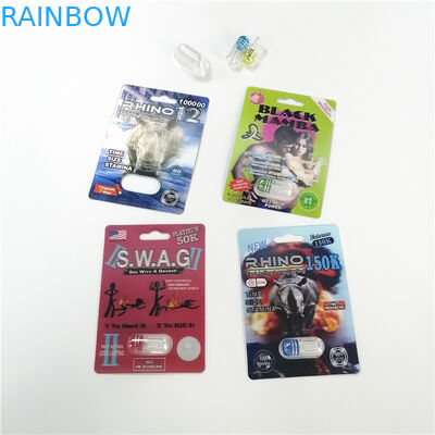 ディスプレイ・ケースが付いている性の性能の強化の丸薬プラスチック包装包装カード