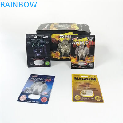 まめカード カスタマイズされたサイズを詰める包装の男性の強化の丸薬を滑らせて下さい