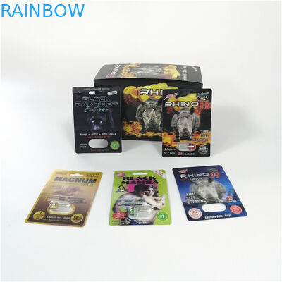 環境友好的なまめカード皮ステッカーが付いている包装の男性の性の丸薬紙カード