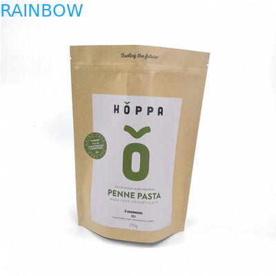 Eco友好的なクラフト紙袋の包装の食糧はZipperforのパン/キャンデー/フルーツを立てます