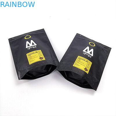 Resealableジッパーの袋袋の習慣によって印刷される薄板にされた無光沢の黒い色を立てて下さい