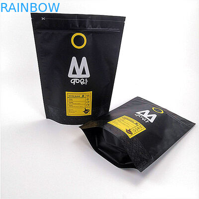 Resealableジッパーの袋袋の習慣によって印刷される薄板にされた無光沢の黒い色を立てて下さい