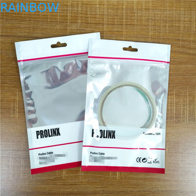 ハンドルが付いているResealable携帯電話の箱袋を包むジップ ロック式USBケーブルのプラスチック袋