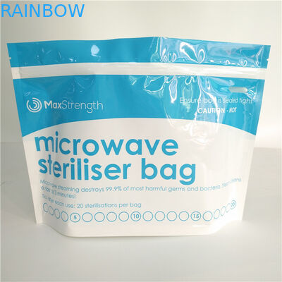 食糧貯蔵のマイクロウェーブ滅菌装置の底ガセットはResealable上のジッパーの習慣を袋に入れます