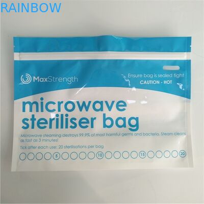 食糧貯蔵のマイクロウェーブ滅菌装置の底ガセットはResealable上のジッパーの習慣を袋に入れます