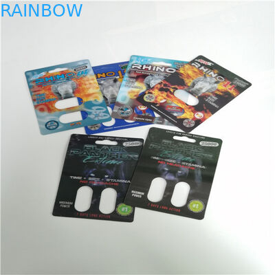 男性の強化の丸薬はカード パッキング習慣によって印刷されるサイ69の性の丸薬3Dカードに水ぶくれが生じます