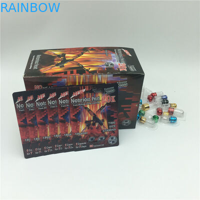 はえカプセルのための男性エネルギー増強物のまめの紙カードのGuleの倍の穴の梱包材