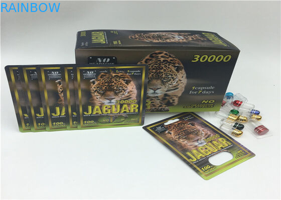 プラスチック カバーびんが付いている男性の強化の丸薬まめカード パッキング サイ69のスライド