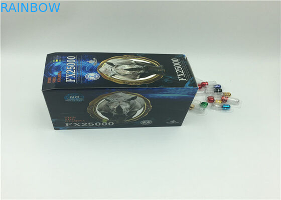 ブラック マンバ3Dの効果のまめカード カスタマイズされる包装のカプセルの性の丸薬は設計します