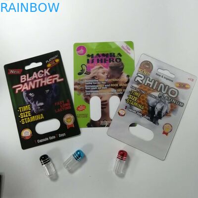 性の強化の丸薬はサイ69の湿気の防止の再生利用できる包むカードに水ぶくれが生じます