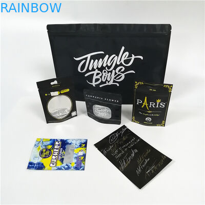 ジッパーが付いているCbdの雑草のマイラー プラスチックDoypackのパックを包む明確な窓のアルミ ホイルの袋