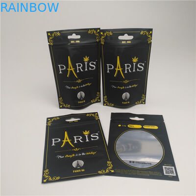 明確な窓はChildproofジッパーが付いている袋の臭いの証拠CBDの包装袋を立てます