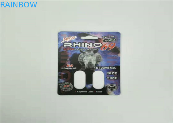 カプセルの性の丸薬のためのカスタマイズされた印刷を包むマンバ3dの効果のまめカード