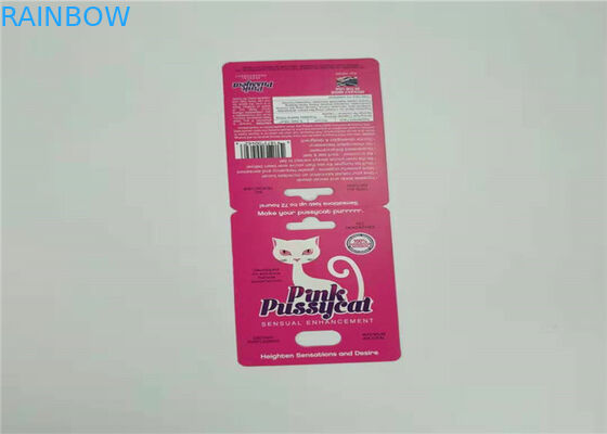 赤いスライバ サイV7のまめカード習慣色を包む1つのセットの性の丸薬紙カード