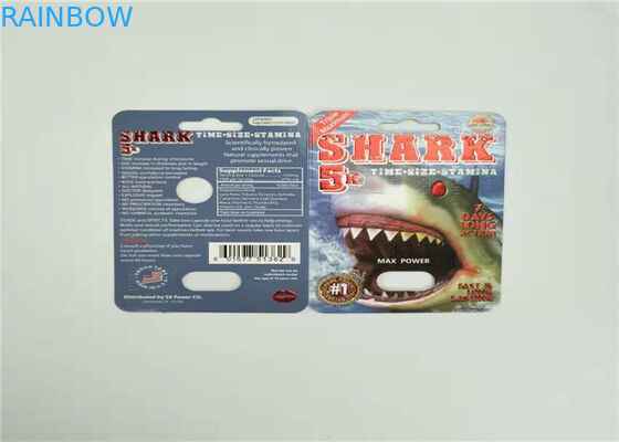 Ecoの友好的なまめカード男性の増強物のカプセルのための包装のサイ7の紙カードのディスプレイ・ケース