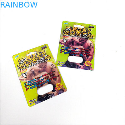 性の丸薬のためのMamsa黒い3dカード プラスチック カバーを包む一時的なスライドのプラスチックまめ