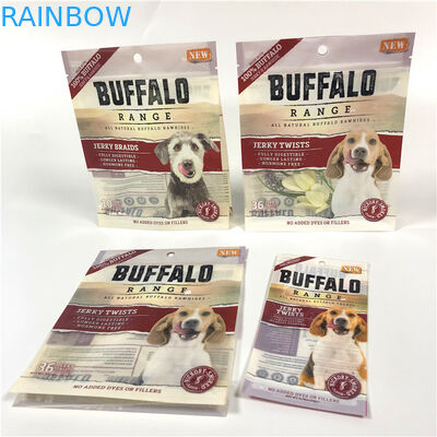 強いシーリング臭いの証拠のペット フード袋の紫外線ロゴは容易な開始破損のノッチと印刷しました