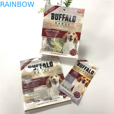 強いシーリング臭いの証拠のペット フード袋の紫外線ロゴは容易な開始破損のノッチと印刷しました