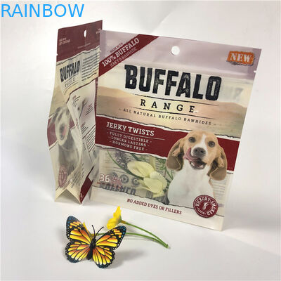 強いシーリング臭いの証拠のペット フード袋の紫外線ロゴは容易な開始破損のノッチと印刷しました