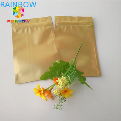 Cbd Kratomのための金属金ホイルの磨き粉を包む無光沢の光沢のあるジップ ロック式のポリ袋