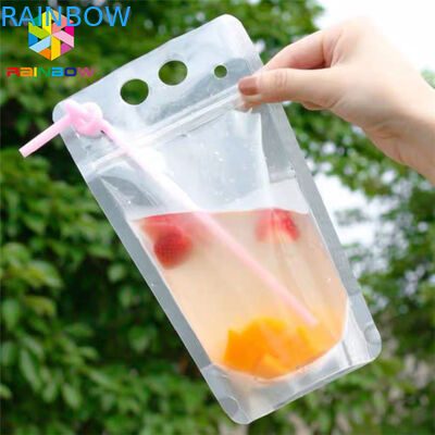 ペット ハンドルとのDoypack袋CMYKの印刷を包む物質的な飲み物ジュースの食糧袋