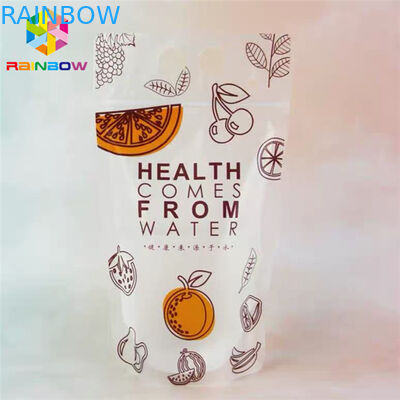 ペット ハンドルとのDoypack袋CMYKの印刷を包む物質的な飲み物ジュースの食糧袋