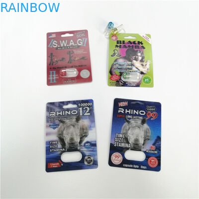 ロゴによってカスタマイズされる性の丸薬ブリスタ包装のサイのブラック パンサーの男性の強化のカプセルのパッケージ