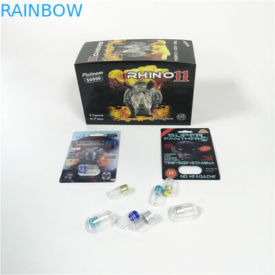 ロゴによってカスタマイズされる性の丸薬ブリスタ包装のサイのブラック パンサーの男性の強化のカプセルのパッケージ