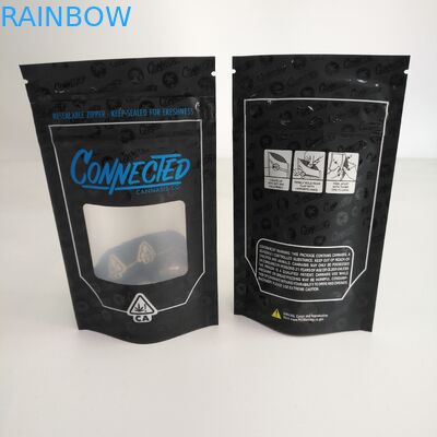 臭いの証拠のResealableジッパーは中窓アルミニウムが付いているジッパーの袋を立てます