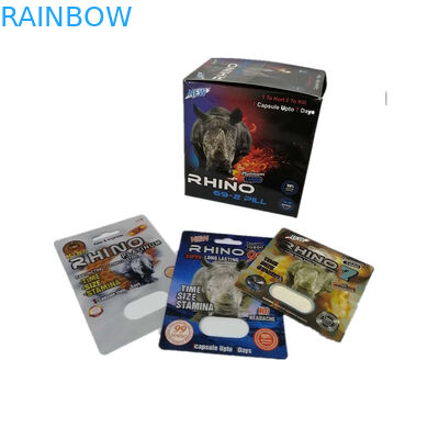 まめの挿入物カード紙箱の包装のサイ69の性の丸薬3dパッキングによってカスタマイズされるサイズを滑らせて下さい