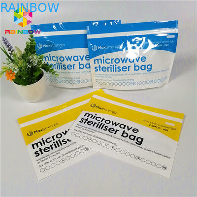 プラスチック マイクロウェーブ滅菌装置は赤ん坊の送り装置/びんのためのジッパーの袋袋を立てます