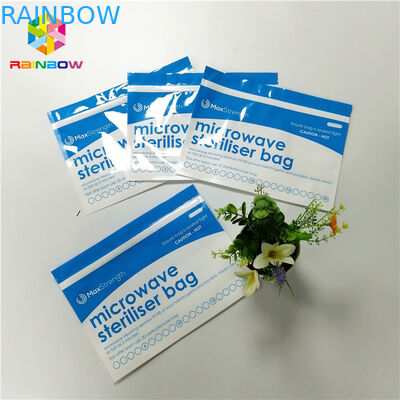 プラスチック マイクロウェーブ滅菌装置は赤ん坊の送り装置/びんのためのジッパーの袋袋を立てます