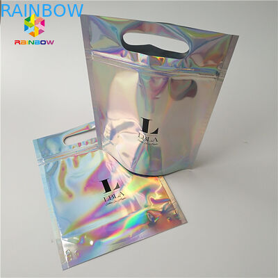 Skincare窓/ハンガーが付いている化粧品の包装袋のホログラム ホイルのバス ソルトのパッキング