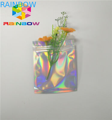 まつげの接着剤の化粧品プロダクトのためのマイラーのホログラムのジッパーによってカスタマイズされる紙袋