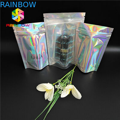 まつげの接着剤の化粧品プロダクトのためのマイラーのホログラムのジッパーによってカスタマイズされる紙袋