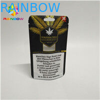 3.5g Resealable臭いの証拠マイラーはCBDの雑草の大麻油の包装のための袋の上のKの立場を袋に入れる