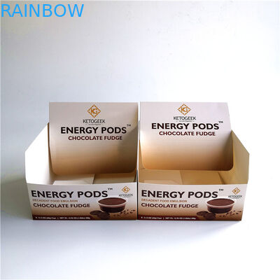 Eco友好的なクラフトのボール紙箱、チョコレートのための折り畳み式の反対のディスプレイ・ケース