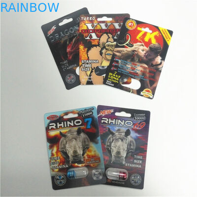 バッファローの注文幸せな時間プラスチック包装の包装のサイの丸薬まめの紙カード