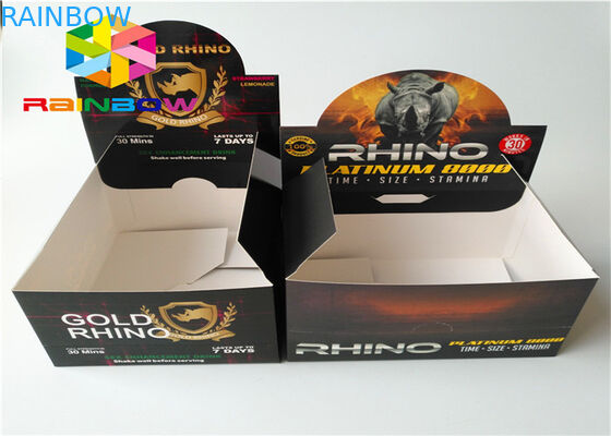 Ecoの友好的な表示紙箱、ギフト用包装紙箱のカウンターの軽食のエネルギー バーの包装